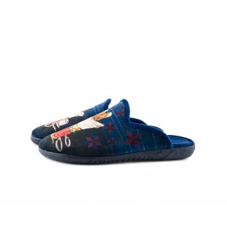 624-18590 Adams Γυναικεία Παντόφλες Χειμερινές ΜΠΛΕ