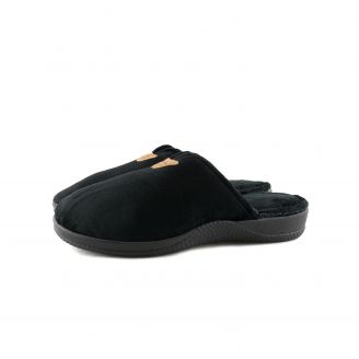 D20 Love4shoes Γυναικεία Παντόφλες Χειμερινές ΜΑΥΡΟ