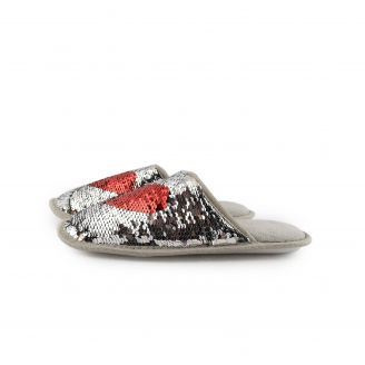 B585343 Love4shoes Γυναικεία Παντόφλες Χειμερινές ΓΚΡΙ