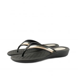 8224-604 BEIRA RIO Γυναικεία Σαγιονάρες Flip Flops ΜΑΥΡΟ